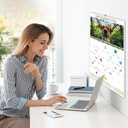 Gannyfer 2026 Wall Calendar,18 Months 22.75" x 15.5" Calendar 2025-2026, Use Now to DEC 2026, Large Spiral Binding Funny Dog 2026 Calendar, Perfect for Home, School or Office (6 Stickers Included) (Brown)