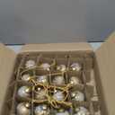 Creative Co-Op Embossed Mercury Glass Ball Ornament Garland, Marbled Taupe (72 Inch)