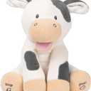 Baby GUND Buttermilk the Cow Animated Plush, Singing Stuffed Animal Sensory Toy, Sings Old MacDonald and Teaches Animal Sounds, Cream/Grey, 12”