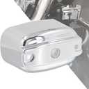 HDBUBALUS Motorcycle Rear Brake Master Cylinder Cover Fit For Harley Touring Electra Road Glide Softail Trike 1999-2017 Chrome