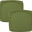 SK Studio Patio Cushion Covers Replacement, 2 Pack Waterproof Outdoor Furniture Seat Cushion Slipcover with Zipper for Garden and Backyard, Green