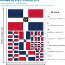 2 x QQSD Dominican Flag Sticker Decal in Multiple Sizes, 3 Pack, 11.7 x 8.3 Inches