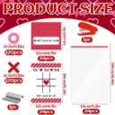 2 x 24 Sets Valentines Cards Valentines Day Tic Tac Toe Game Cards with Stapler Felt Tic Tac Toe Bags for Valentines Day Decorations Wedding Anniversary Party Gifts