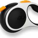 Retractable Dog Leash for Pets Up to 66 lbs, 16' Heavy Duty Reflective Nylon Tape, Tangle Free, Anti-Slip Handle with One Button Control