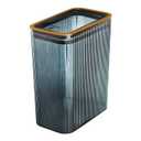 Transparent Trash Can, Bathroom Trash Cans with Lids, Plastic Slim Waste Basket with Press Top Lid,2.6 Gallon/10L Clear Garbage Can for Bathroom, Bedroom, Kitchen,Home,Office (Transparently Blue), Pack Of 2 
