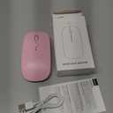 SUNGI Bluetooth Mouse,Slim noiseless Click Rechargeable Wireless Mice for MacBook pro MacBook Air/iPhone/ipad/Tablet/Laptop/Notebook,Pink