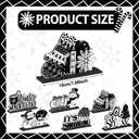 6 Pcs Winter Wooden Table Decor Snowflake Snowman Wooden Centerpieces Wonderland Decor for Winter It's Snow Theme Xmas Birthday Baby Is Cold Outside Party Supplies(Black White)