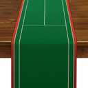 Linen Tennis Court Table Runner Tennis Themed Birthday Party Table Cover Indoor Outdoor Party Decoration Home Dining Room Kitchen Table Decor (13" x 108")