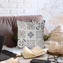 Vintage Boho Moroccan Pillow Cover 18x18, Moroccan Decor for Home, Neutral Traditional Modern Art Decorative Throw Pillow Cover for Home Room Bedroom Decor (Nature6)