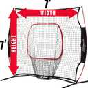 Franklin Sports MLB Flexpro Baseball + Softball Net - 7' x 7' Travel Training Nets for Batting Practice, Pitching + Hitting