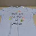 Womens With God All Things Are Possible t Shirt T-Shirt, XS