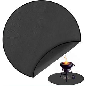 Round Under Grill mat (60") for Outdoor Grill, BBQ, Smokers, kamados, Solo Stove, fireplaces/fire Pit mat. Deck, Grass, Floor and Patio Protector, Heat Resistant, Fireproof, Oil Proof, Waterproof.