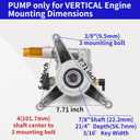 Tool Daily 7/8" Shaft Vertical Pressure Washer Pump, Replacement Power Washer Pumps for Cold Water Gas Pressure Washer, 2400-2800 PSI, 2.3 GPM, Compatible with GCV160, 308653078, RY802900, HU80709A