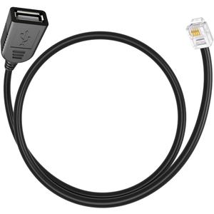RJ11 to USB Adapter, RJ116p4c to USB Female Cable, Used for Telephone Communication, Fax Machine, Modulation and Demodulation Adapter (30cm)