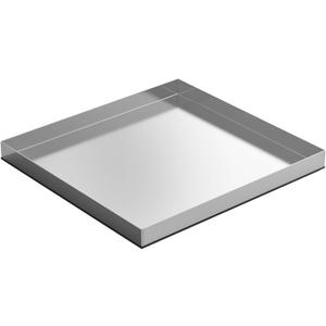 28 Inch x 30 Inch x 2.5 Inch Compact Washing Machine Pan, Heavy Duty 304 Stainless Steel Washing Machine Trays Pan with Anti-slip Bottom Pad Use of 18 GA Thickness Galvanized Steel, No Hole
