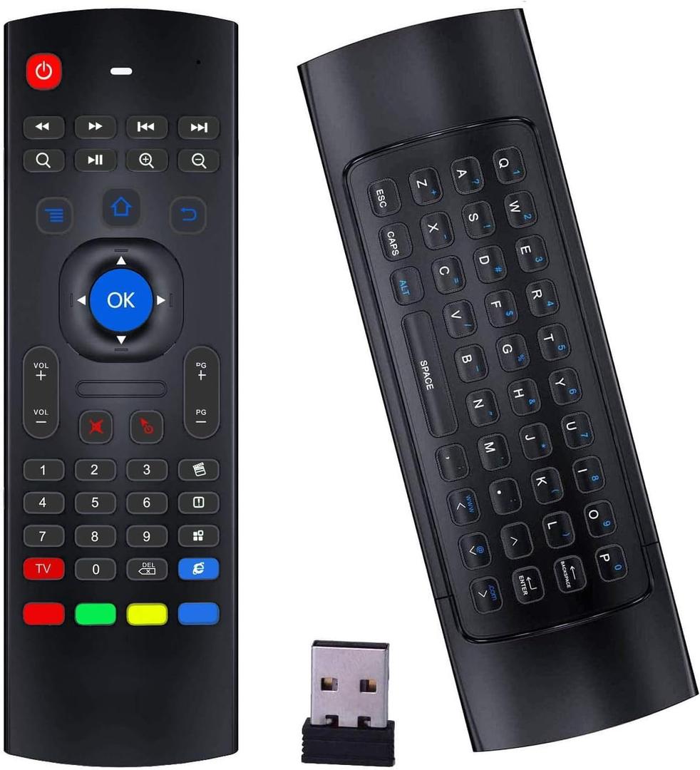 Air Mouse Remote MX3 Pro, 2.4G Wireless Mini Keyboard, Universal Remote Control with IR Learning for Android TV Box, Smart TV, Projector, Raspberry Pi