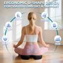 Seat Cushion for Office Chair Memory Foam Coccyx Pain Relief Cushion Pillow for Back Support Non-Slip Seat Pad for Office Desk (Black)