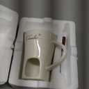 Chocolate Fondue Mugs Contain Fondue Bliss Cup & Forks, Chocolate Melting Cup, Mini Chocolate Fondue Set Without Tealights, Fondue Cups With Forks For Date Night Birthday Wedding Gifts (White)