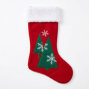 tree red velveteen stocking, 18 inch