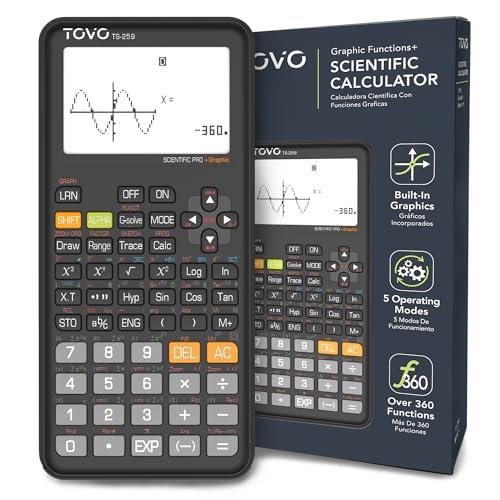TOVO 2026 Upgraded Scientific Calculator with Graphic Functions, Massive 3" Screen, 360+ Functions Multi-Mode Graphing Calculators for Students, High School & College, TS-259