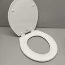 BEMIS 500EC 390 Toilet Seat with Easy Clean & Change Hinges, 1 Pack Round, Cotton White