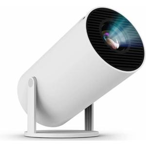 Upgraded Projector with WiFI 6 and Bluetooth Mini Portable Smart Video Theater 4K HD 1080P Outdoor Screen Movie Home TV Monitor PC Games 180 Rotatable Compatible for Laptop Tablet Computer