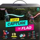 Capture the Flag Glow in the Dark Game Set - Yard Outdoor Games for Kids Ages 8, 10, 11, 12 Old - Fun Lawn Summer Family Game for Boys & Teen Boys,- Birthday Gifts - Camping and Backyard Adventures