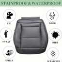 Priprilod Black Leather Driver Side Bottom Replacement Seat Cover Compatible with Mercedes Benz E350 E550 Cover 2010 2011 2012 2013 2014