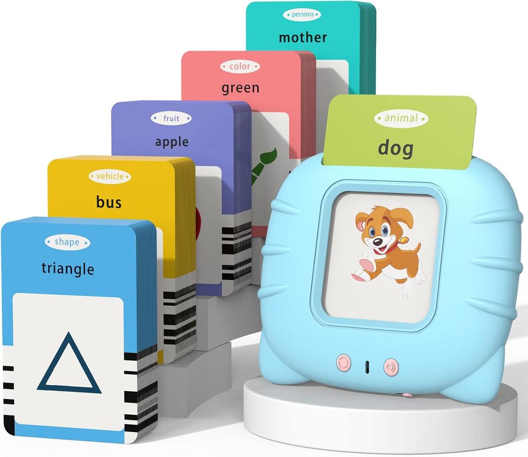 Toddler Learning Toys for 2 3 4 5 Year Old Boys and Girls, Autism Sensory Toys for Autistic Children, Speech Therapy Toys, 112 Cards - 224 Sight Words Talking Flash Cards (224-bluegeneral Set)