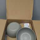 Grow Forward 16-piece Premium Wheat Straw Dinnerware Sets for 4 - Unbreakable Dishwasher & Microwave Safe Plastic Plates and Bowls Sets - Patio, Outdoors, RV, Camping Dishes - Feather