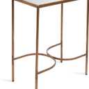 Kate and Laurel Catriona Modern Glam Metal Skinny Side Table, 19 x 11 x 24, Gold, Rectangular Slim Living Room End Table with Unique Geometric Base for Use as Bedroom Accent or Entryway Decor