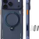 TORRAS Ostand Q3 Air for iPhone 17 Pro Case 6.3'' with Stronger Magnetic Stand, Fit for Magsafe, Airbags Miltary Protection, Camera Control for iPhone 17 Pro Case, Shockproof & Stylish, Midnight Blue