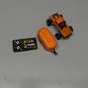 Mini Rc Truck, 1:64 Scale Monster Truck Remote Control Car with Lights, 2.4Ghz Mini Alloy Remote Control, Speed/Steering Adjustable (Orange)