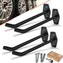 Tire Rack Wall Mount, 10 Inch Large Garage Hooks Heavy Duty Storage, Ladder Hooks for Hanging, Garage Organizer for Wheel Holder, Folding Chairs, Power Tool, Bulk Items (88lbs 4-Pack)