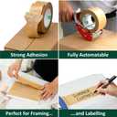 Ultra Strong Kraft Paper Packing Tape, Heavy Duty Brown Packing Tape for Box & Carton Sealing Packaging Shipping Moving & Masking, Eco Friendly Biodegradable Painters Tape, 2 Inch x 44 Yard