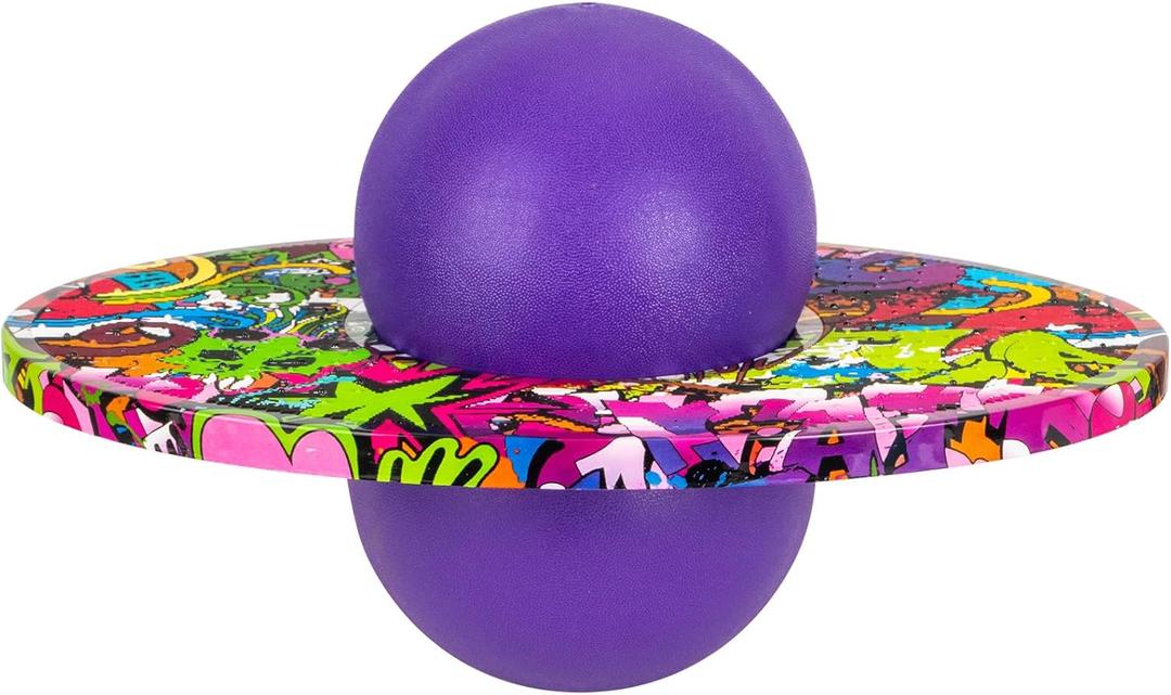 Pogo Ball for Kids, Pogo Stick Pogo Jumper for Boys and Girls, Up to 160 lbs, Gift for Kids, Toys for Boys and Girls, with Pump and Strong Grip Deck Purple