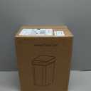 Yatmung 4 Gallons Bathroom Trash Can Automatic Touchless - 15.5 Liters Smart Trash Can Motion Sensor - Narrow, Plastic - Slim Electric Trash Bin - Skinny Garbage Can with Lid (White)