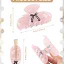 6 PCS Acrylic Hair Claw Clips Nonslip Hair Clips Strong Hold Hair Jaw Clamps Acrylic Duckbill Clips Set for Women and GirlPink+White