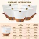 7/6.5/6/5.5/5 Inch Self Watering Pots, Plastic Flower Pots with Multi Mesh Drainage Holes and Deep Reservoir for Indoor Outdoor Garden Plants and Flowers (White, 5/5.5/6/6.5/7)