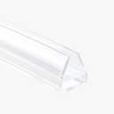 Shower Door Side Seal Strip,118 Inch U-Type Frameless Shower Door Seal, U-Type Shower Door Sweep for 3/8"(10mm) Thick Glass