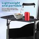 Wheelchair Tray Table with Cup Holder for Adults Folding Dining Table Board