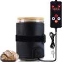 Sourdough Starter Warmer Wrap, Sourdough Starter Jar Heat Wrap, Sourdough Heating Warming Mat with Temperature Control(41-113) & 24H Timer, Dough Bread Warmer for Kitchen Baking (Rectangle)