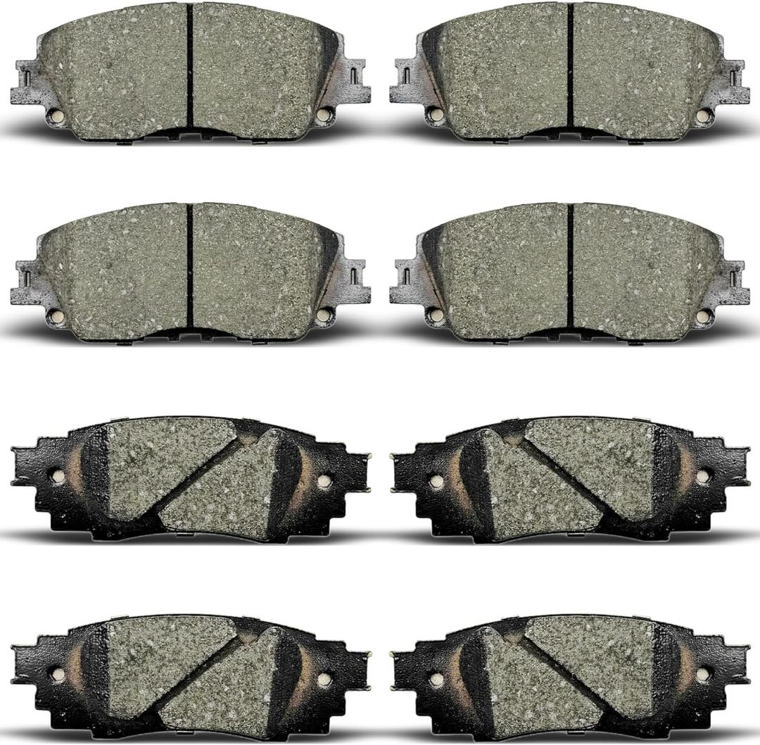 Replacement for Front and Rear Ceramic Disc Brake Pads Set 18-22 For Toyota Camry Hybrid/XLE/XSE 19-22 Rav4 Lexus ES350 ES250 UX200 UX250hD1879+D2076