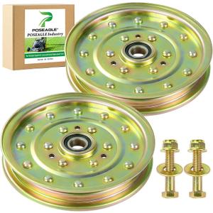2 Pack 1-633109 Idler Pulley Replaces 132-9424 Exmark 126-7685 116-4667 Husqvarna 539102610 for Exmark Lazer Z 60 inch, Toro Z400 Z500 Z580 Z553 Z Master 60 inch Decks