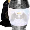Guardian Angel Cremation Urn for Ashes for Women - Beautifully Handcrafted & Personalized Angel Cremation Urns for Human Ashes Adult Female, Mom, Sister or Daughter (Large)