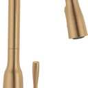 Moen Orivesi Bronzed Gold One-Handle High Arc Pulldown Kitchen Faucet with Power Boost, 87891BZG
