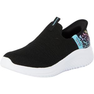 Skechers Girls' Ultra Flex 3.0 Colory Wild (4 Big Kid, Black/Multi)