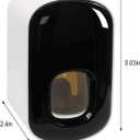 6 x Toothpaste Dispenser,Automatic Toothpaste Squeezer Fit for Kids and Adults,Hands Free Wall Mounted Toothpaste Holder With Self-stick Sticker,Punch-Free Toothpaste Squeezer For Famliy Bathroom(Black)