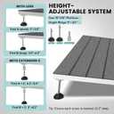 Threshold Ramps for Wheelchairs, Adjustable Height 3"6.2" and 30"36" Platform Aluminum Wheelchair Ramp, Door Threshold Ramps with a Non-Slip Thick Door Mat for Scooters, Power Chairs, Cart