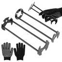 Zornaveli 2Pcs Multifunctional Basin Wrench Multifunctional Sink Faucet Tool with 7 Sizes, 360° Rotating Universal Plumber Wrench for Tight Spaces, Includes 1 Pair Gloves